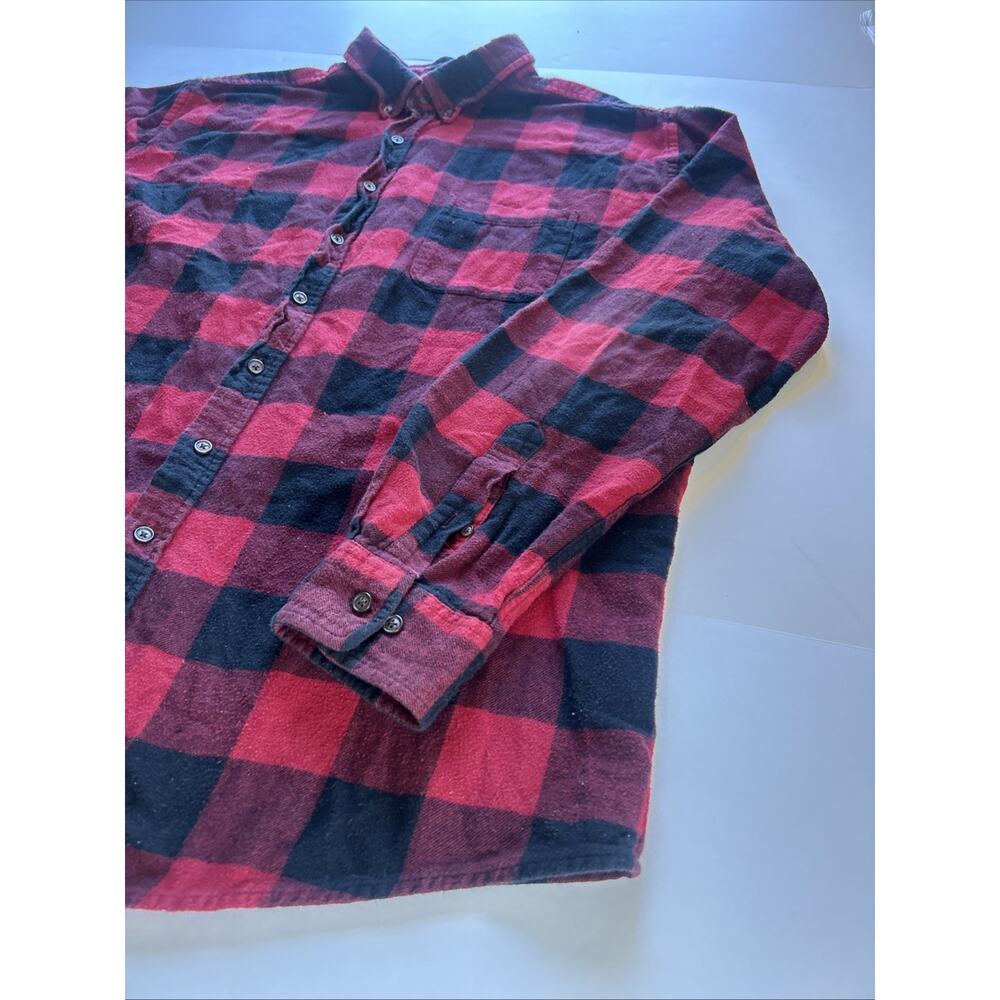 Croft&Borrow Red Pattern Button Up Flannel Size Xl - image 3